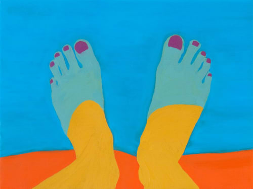 In Your Face and Standing at the Edge of the Water | Oil And Acrylic Painting in Paintings by Helena Wurzel