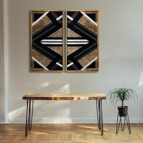 Sonora Set of 2 Aztec Wood Wall Art with Mexican Patterns | Wall Hangings by Skal Collective