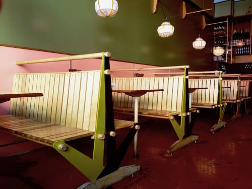Environment Design | Banquette Table in Tables by Auspice Design | Chubby Noodle North Beach in San Francisco