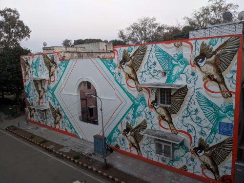 “Cause & Effect” Mural | Street Murals by Sam Lo | Lodhi Art District in New Delhi