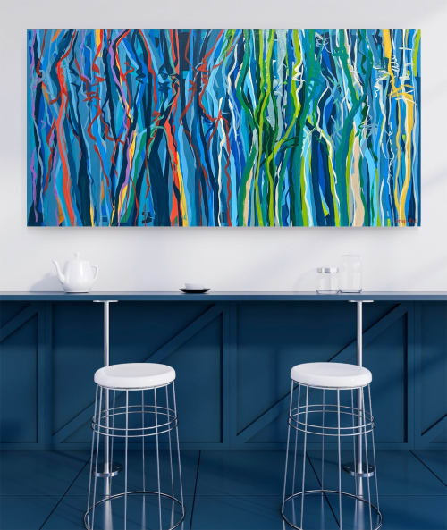 Dancing in the Shadows Three - 152 x 76cm acrylic on canvas | Paintings by George H