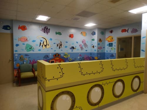 Under The Sea | Murals by Jorge-Miguel Rodriguez | Holtz Children’s Hospital in Miami