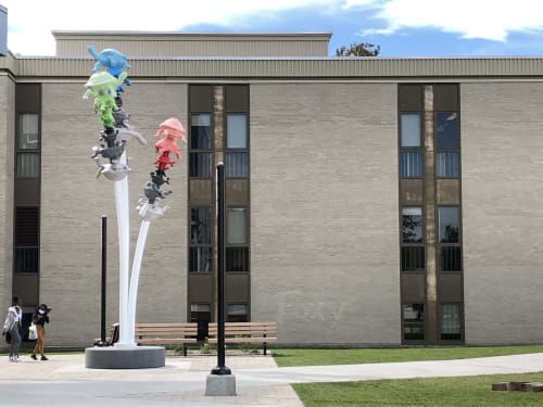 Révéler ses couleurs | Public Sculptures by COOKE-SASSEVILLE | School Secondary Le Boisé in Victoriaville