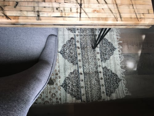 Reclaimed Boxcar Flooring Desk By Grain Gauge Seen At Private