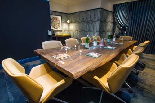 Live-Edge Two Slab English Walnut Meeting Table | Conference Table in Tables by Handmade in Brighton | Hotel Indigo London - Kensington in London