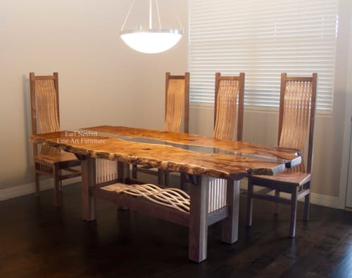 Live Edge Dining Set | Tables by Earl Nesbitt Fine Furniture LLC