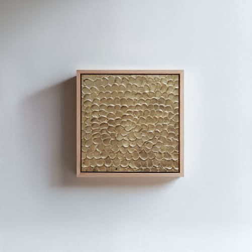 Large Gold Textured Wall Art – 3D Metallic Canvas Painting | Oil And Acrylic Painting in Paintings by Berezart