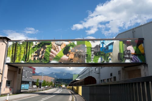 The way of wood | Murals by SIZETWO | AustroCel Hallein GmbH in Hallein