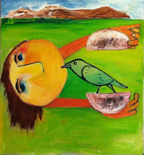 Cracked Open | Oil And Acrylic Painting in Paintings by Saren Dobkins