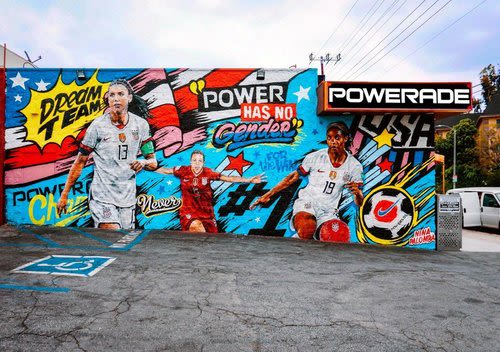 Powerade x USWNT | Street Murals by Nina Palomba - Nina's World