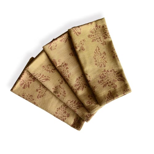 Floral Cotton Napkins | MARIGOLD Set of 4 | Linens & Bedding by ichcha