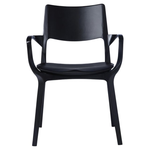 Post-Modern Style Aurora Chair in Sculpted Black Ebonized | Chairs by SIMONINI