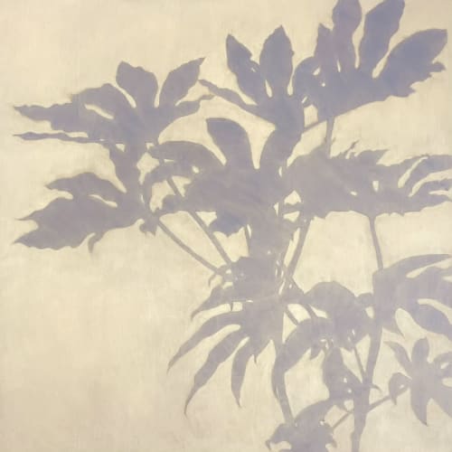 Garden Wall: 30 x 30" original oil painting on wood panel | Oil And Acrylic Painting in Paintings by Christine So