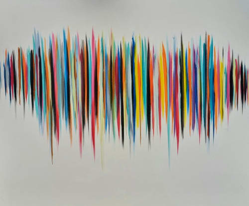 Waves Of Sound | Oil And Acrylic Painting in Paintings by Shirly Maimom Art