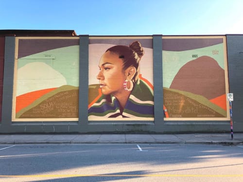 “Use your Voice” depicting Inez Louis | Street Murals by Kevin Ledo