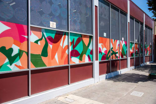 "Interplay" Vinyl Window Installation in Alameda | Public Art by Nicole Mueller