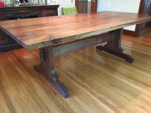 Walnut Trestle Table | Dining Table in Tables by Zawalich Woodwork + Design
