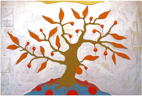 Orange Tree | Mixed Media by John Randall Nelson