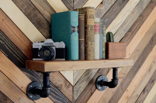 Industrial Floating Shelf | Chairs by THE IRON ROOTS DESIGNS