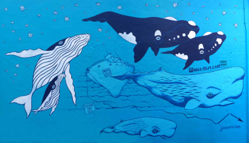 Whalefest mural | Street Murals by John Ives