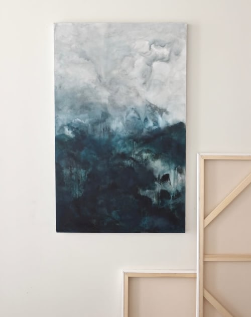 Untitled Blues (30” x 48”) | Paintings by Emily Tingey
