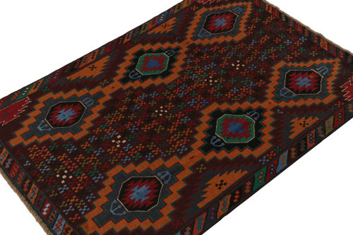 Rug & Kilim’s Baluch Tribal Rug with Colorful Geometric | Rugs by Rug and Kilim