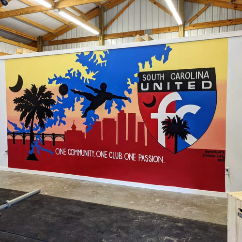 SC United FC Soccer Mural | Street Murals by Christine Crawford | Christine C Creates