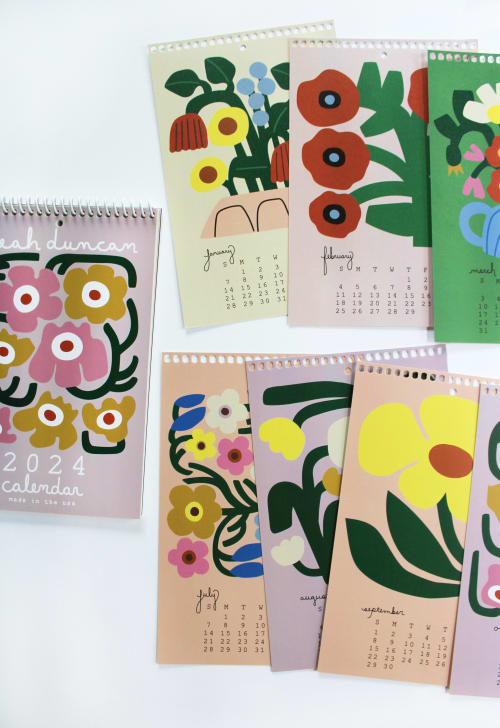 2024 12-Month Wall Calendar | Art & Wall Decor by Leah Duncan