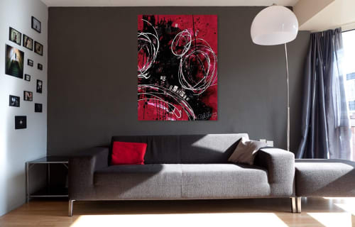 "I must go deeper" ii of ii , Raw Expression Series, Dyptic. | Mixed Media by Deb Chaney Contemporary Abstract Artist