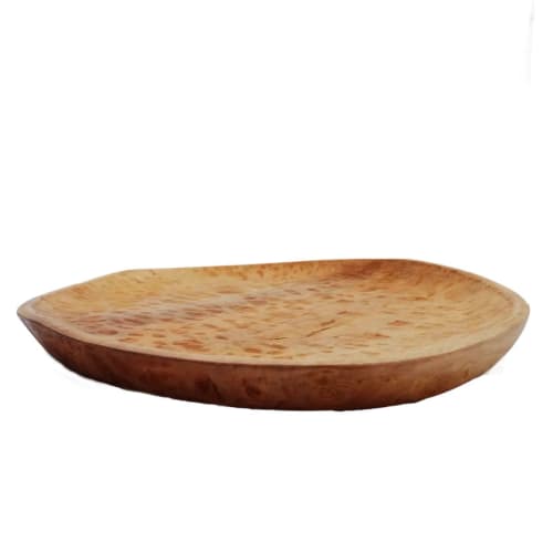 18" Handmade Wooden Platter Tray for Serving & Decor | Serving Tray in Serveware by TerraKlay