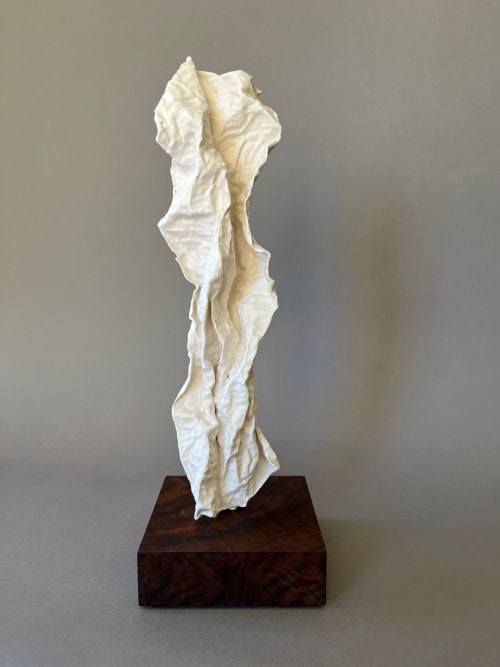 Velo Antico (Ancient Veil) - Plaster Sculpture | Sculptures by Lutz Hornischer - Sculptures in Wood & Plaster