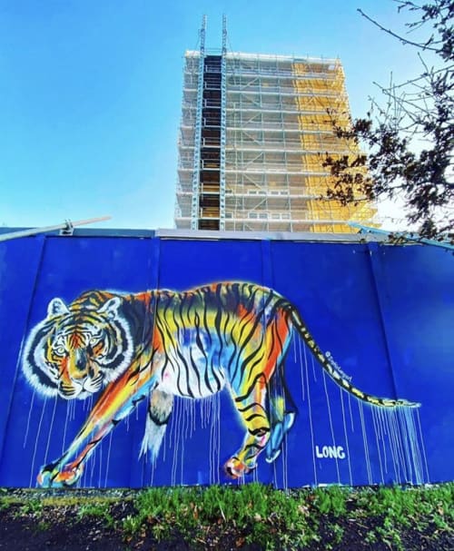 Tiger on North Street | Street Murals by Sophielongart
