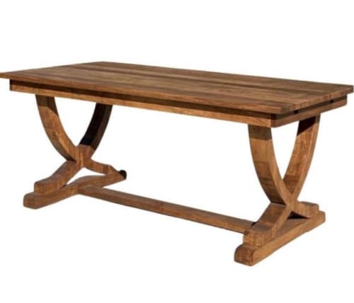 The Crescent II Hardwood Dining Table | Tables by The Rustic Hut