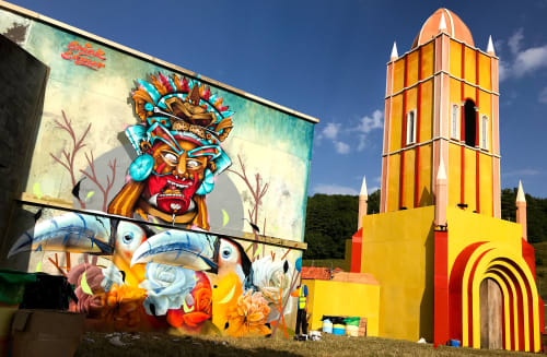 Sun God | Murals by Hasan Kamil | Boomtown Fair in Temple Valley