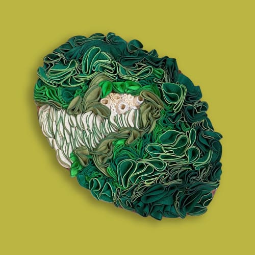 Mossy Fiber Wall Sculpture | Wall Hangings by Kate Leibrand