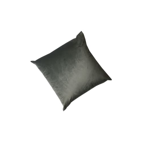 Grey Velvet Handprinted Square Pillow case | Pillows by Britny Lizet