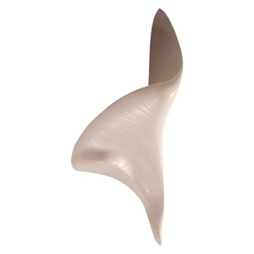 Amorph Lustrous Sconces, Whitewash Stain, Facing Left | Sconces by Amorph