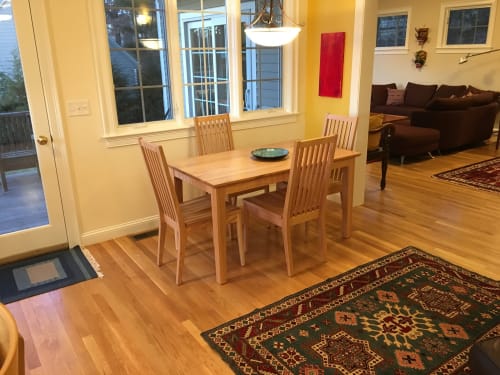 Red Oak Dining Set | Dining Table in Tables by GlessBoards
