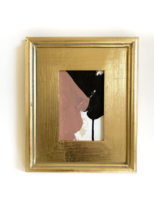 'Blackened Salmon' Framed Mini Painting | Oil And Acrylic Painting in Paintings by Jessalin Beutler