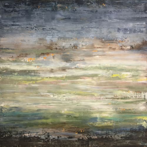 Shimmering Calm | Oil And Acrylic Painting in Paintings by Stephanie Thwaites | Ruby LivingDesign in Mill Valley