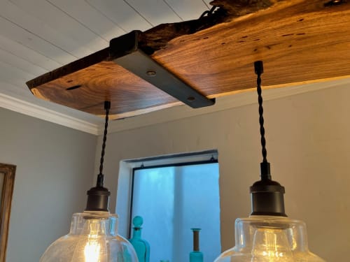 One of a kind Live edge Mesquite 5 light chandelier | Chandeliers by Lakehouse Lighting