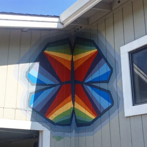 Geometric Butterfly | Street Murals by Victoria Wagner