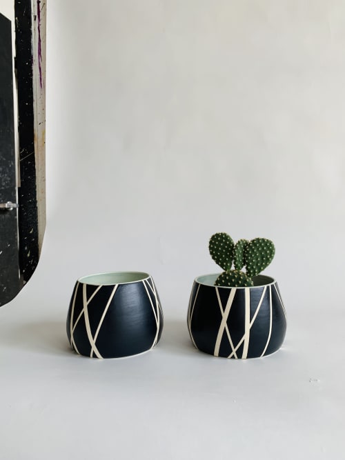 Strings Planter | Vases & Vessels by Mineral Ceramics