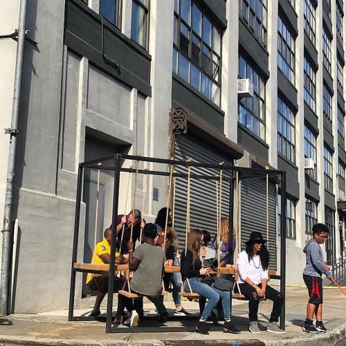 6-Seater Rope Swing Table | Tables by SwingTables | The Bronx in Bronx