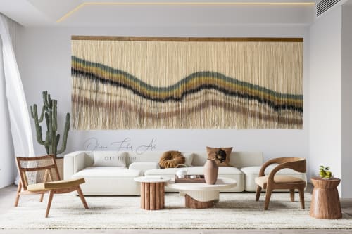 Large Wall Art -Zorke XXV- Fiber Art | Macrame Wall Hanging in Wall Hangings by Olivia Fiber Art