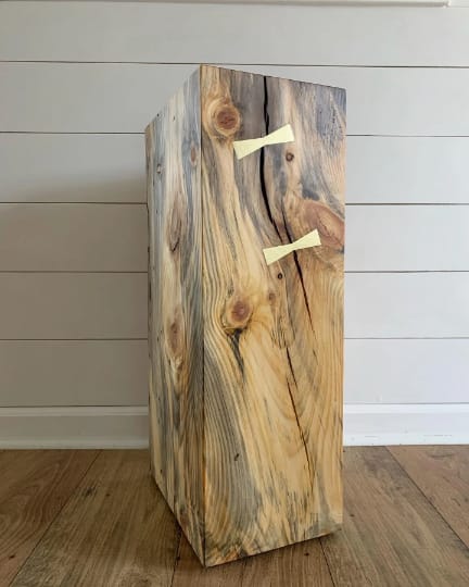 Wooden Cube End Table | Tables by The Rustic Hut