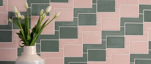 The Pietta Donovan Collection- "Zed & Brick" Handmade Ceramic tile at Walker Zanger | Tiles by PIETTA DONOVAN | Walker Zanger Tile & Stone in New York