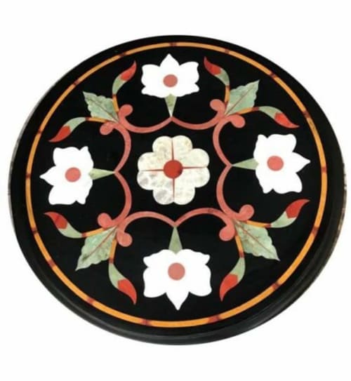 Black marble table, side table, coffee table, tabletop | Tables by Innovative Home Decors