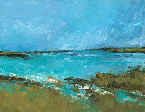 Rising Tide Coastal Seascape Painting on Canvas | Paintings by Filomena Booth Fine Art