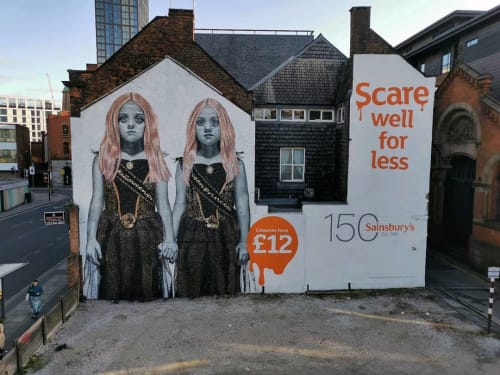 Halloween in Manchester | Street Murals by Heart of Things Studio